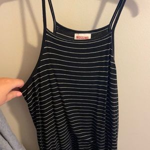 Black and white striped tank top